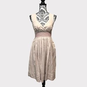 Sundance dusty rose pink linen pleated Sundress size Petite 6